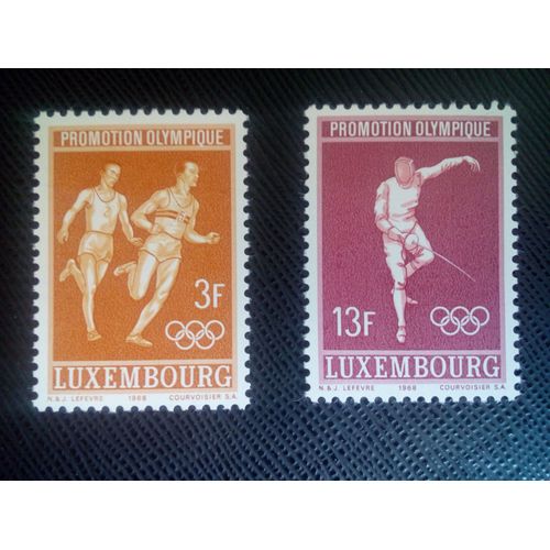 Timbre Luxembourg Yt 719 - 721 Jeux Olympiques - Mexique 1968 ( 0060705 )