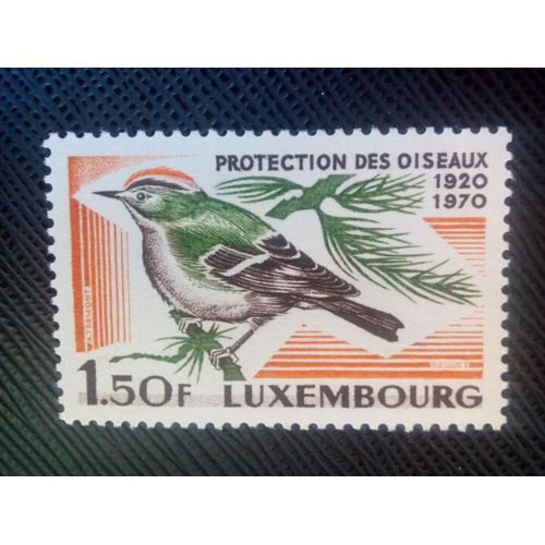 Timbre Luxembourg Yt 756 Goldcrest (Regulus Regulus) 1970 ( 0060705 )