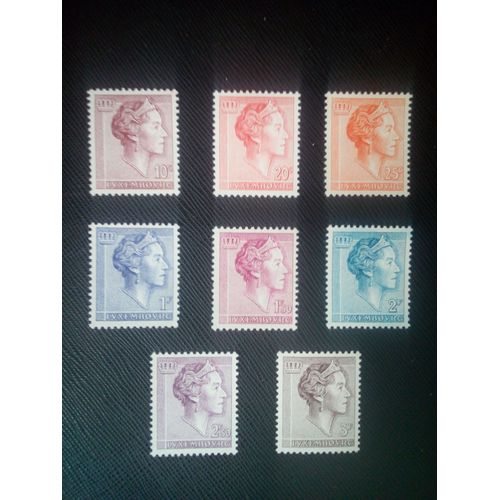 Timbre Luxembourg Yt 580 A B C - 583 A 585 -584a - 585b La Grande-Duchesse Charlotte 1960 - 61 - 64 ( 0060705 )