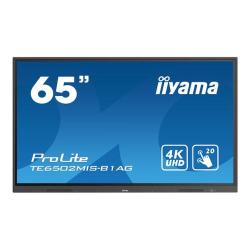 iiyama ProLite TE6502MIS-B1AG - Classe de diagonale 65" écran LCD rétro-éclairé par LED - signalétique numérique interactive - avec lecteur de média intégré et écran tactile (multipoint) -...