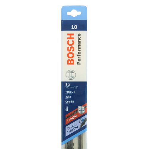 1 Balai Essuie-Glace Perfomance Bosch N°10 Longueur 34cm