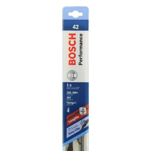 1 Balai Essuie-Glace Perfomance Bosch N°42 Longueur 65cm