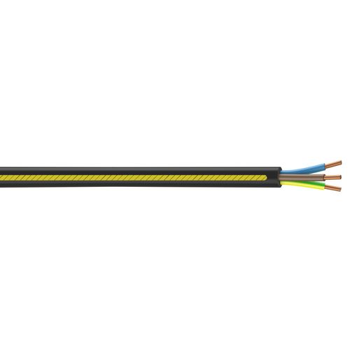 Câble électrique 3 G 2.5 mm² u1000r2v L.5 m, noir