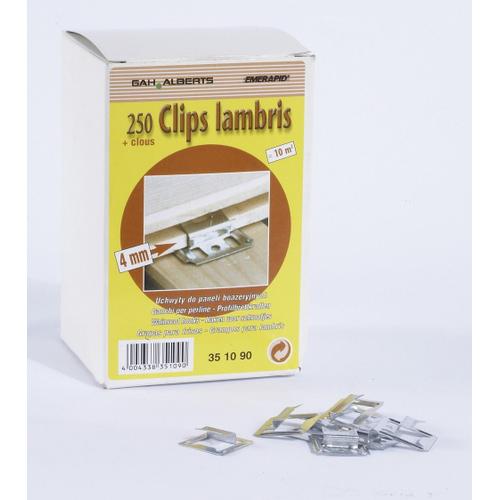 Lot de 250 clips + clous pour lambris bois