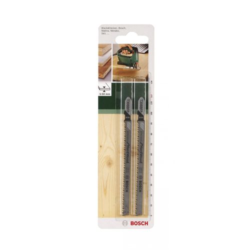 Lot de 2 lames coupe fine et nette BOSCH T308bfp pour bois massifs