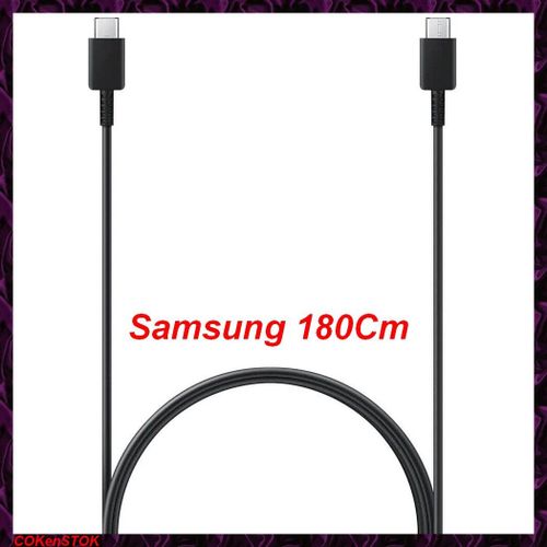 180Cm Cble USB C TYPE- C TYPE-C Samsung GALAXY S20 S10 S9 S9 S8 Note 20 10 9 8 Noir