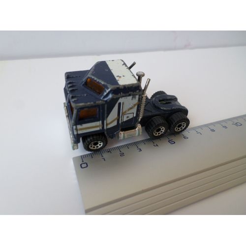 Camion Tracteur Kenworth Modele Cabine Surelevee Bleu Fonce-Matchbox