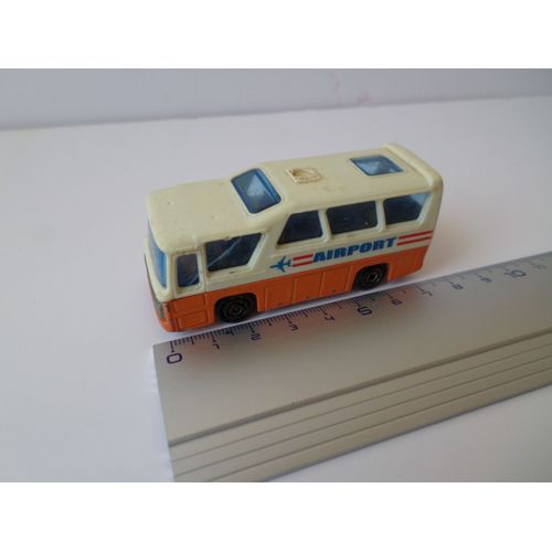 Autocar Modele Airport Blanc / Orange-Majorette