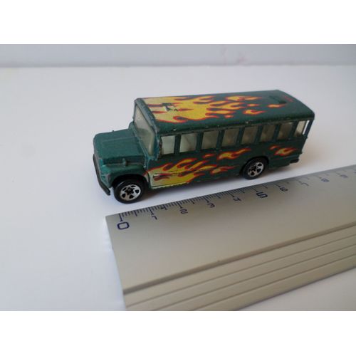 Autobus Vert Modele Flammee-Hot Wheels