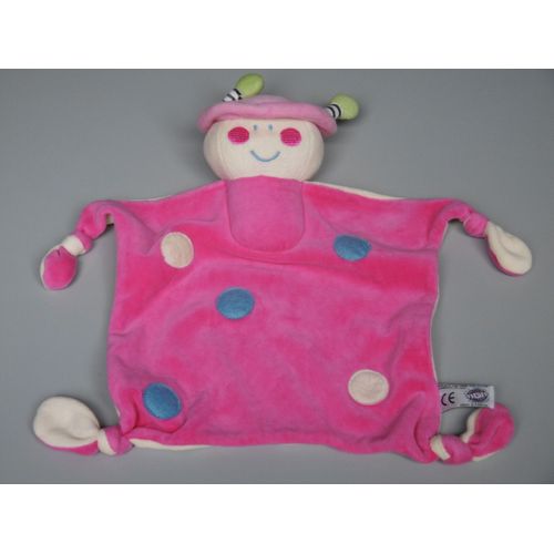 Doudou Coccinelle Papillon Rose Blanc Bleu Mgm