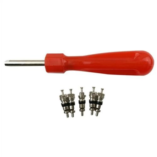 Outil Démonte Obus Valve Pneu + 5 Obus Valve Pour Voiture Vélo Moto