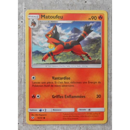 Carte Pokemon Française Matoufeu 16/ 73 Légendes Brillantes