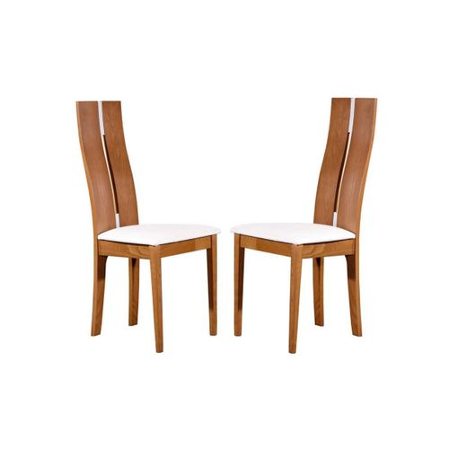 Lot De 2 Chaises Salena - Hêtre Massif Coloris Chêne