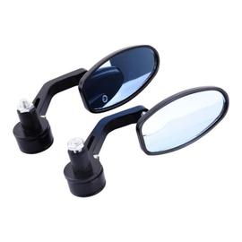 Noir Rétroviseurs Miroirs Latéral Embout de Guidon de Moto/Scooter Diamant 22mm