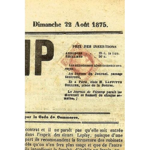 Type Cérès N° 51 - Oblitérarion Typographique Des Journaux
