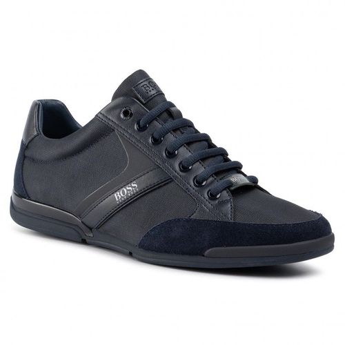 Hugo Boss Saturn Mix Low Baskets Bleu Foncé Pour