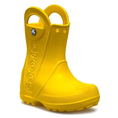 Bottes De Pluie Crocs Handle Rain Boot Kids Yellow Jaune