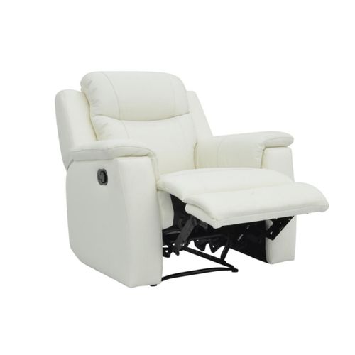 Fauteuil Relax Evasion En Cuir - Blanc Ivoire