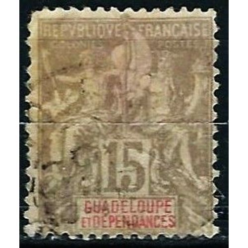 France 1900, Beau Timbre Yvert 42, Typa Sage "Colonies" 15c. Bistre, Oblitéré, Tbe