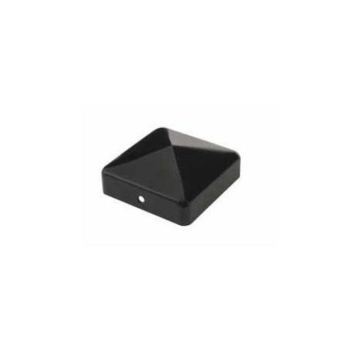 Chapeau pyramide noir pour poteau bois - 7x7