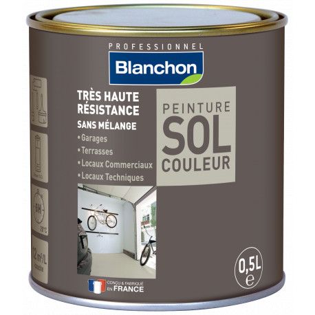 Peinture sol couleur 0,5L - Gris foncé BLANCHON