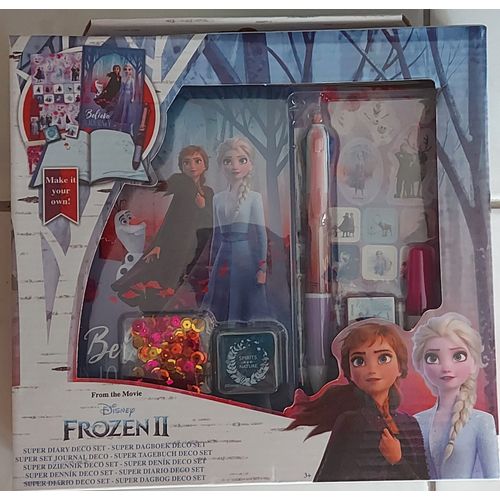 Coffret Décoration Bullet Journal Journal Intime Carnet La Reine Des Neiges - Avec Paillettes, Stylo, Stickers...