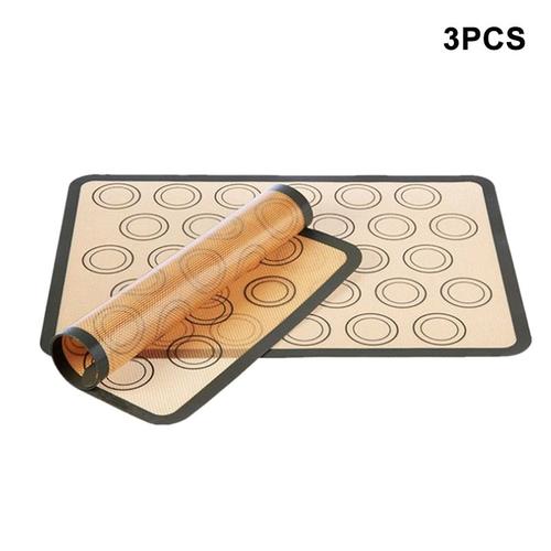 3 pièces Silicone Pad Macaron Cookie tapis de cuisson pour casserole antiadhésive gâteau Sandwich cuisson gaines fournitures de cuisine H88F