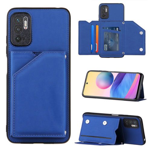 Coque Xiaomi Redmi Note 10 5g, Portefeuille Coque Pour Xiaomi Redmi Note 10 5g, Etui En Cuir Pu Avec Fentes Pour Cartes, Double Fermoir Magnétique Et Antichoc Durable Coquille_Bleu