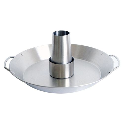Poêle à poulet rôtissoire ronde avec doubles poignées, support de Barbecue pour Grill de dinde, Kits d'outils portables en acier inoxydable