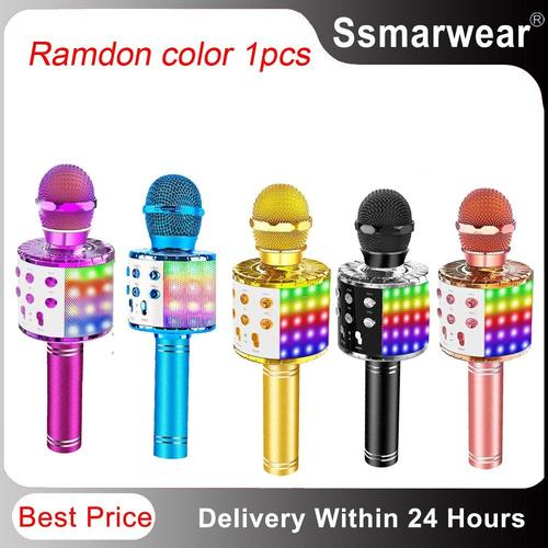 Original Ssmarwear WS858L lumière LED Bluetooth karaoké Microphone Portable  sans fil poche karaoké micro haut-parleur pour enfant adulte -  21MKF0715A02253