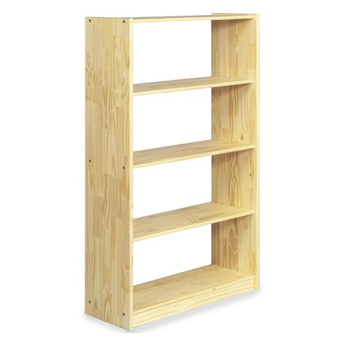 Etagère Regale Rangement Sur Pied Ou Étagère Murale Avec 5 Tablettes, En Pin Massif Vernis Naturel