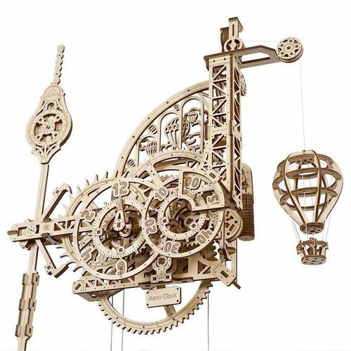 Ugears 3d En Bois Mécanique Puzzle Horloge Murale Aero