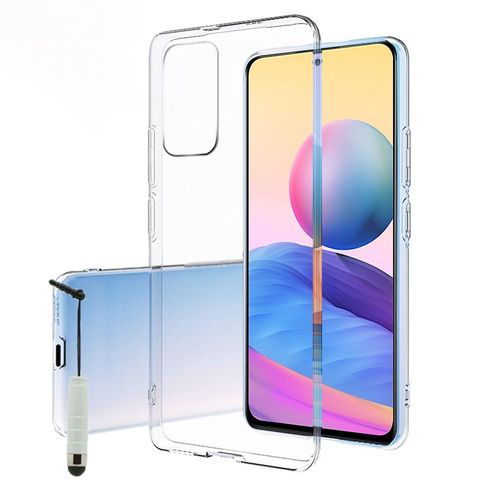 Coque Silicone Pour Xiaomi Redmi Note 10 5g 6.5" Gel Ultraslim Et Ajustement Parfait - Transparent + Mini Stylet