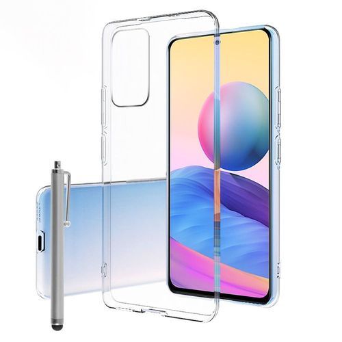 Coque Silicone Pour Xiaomi Redmi Note 10 5g 6.5" Gel Ultraslim Et Ajustement Parfait - Transparent + Stylet