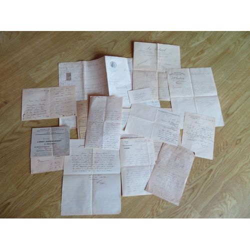 Lot De Documents Anciens Fin 19e Siècle