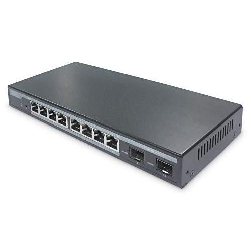 DIGITUS Routeur filaire L2 Managed Commutateur PoE Gigabit 8 Ports + 2 SFP 10/100/1000 Mbps, 86 W PoE Budget