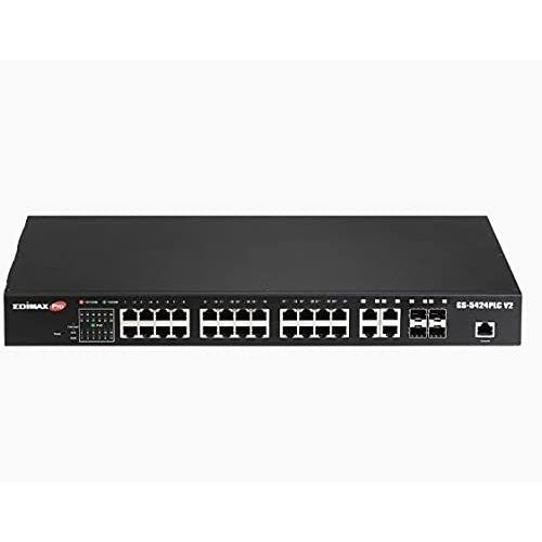 EDIMAX Routeur filaire Switch réseau GS5424PLC V2 GS5424PLC V2 24+4 Ports 10/100 / 1000 MBit/s Fonction PoE 1 pc(s)