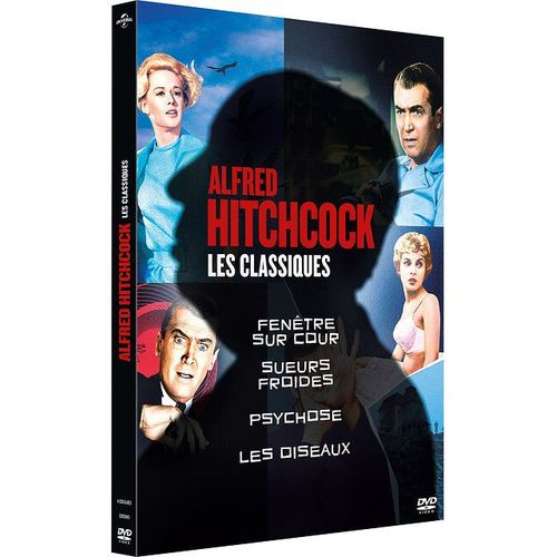 Alfred Hitchcock, Les Classiques : Fenêtre Sur Cour + Sueurs Froides + Psychose + Les Oiseaux - Pack
