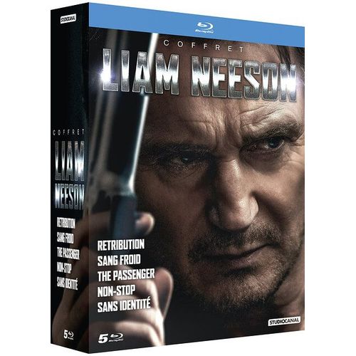 Coffret Liam Neeson : Retribution + Sang Froid + The Passenger + Non-Stop + Sans Identité - Blu-Ray