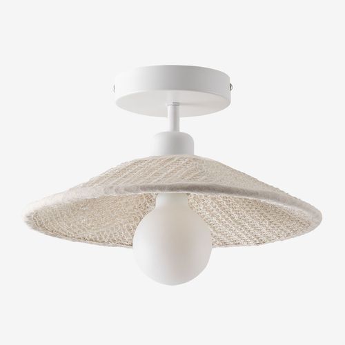 Plafonnier En Lin Massina Beige Crème