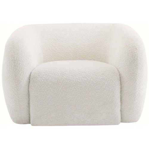 Fauteuil Design Bouclette "Washington " - Blanc
