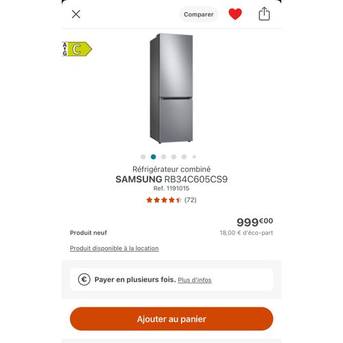 Samsung Réfrigérateur Congélateur 2024