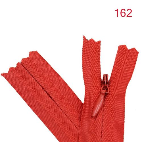 Couleur Rouge 162 Grande Longueur Totale Est De 35 Cm Fermeture Éclair Invisible Pour Bricolage, Accessoires De Couture De Vêtues