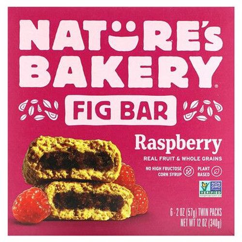 Nature's Bakery Barre Aux Figues, Framboise, 6 Sachets Jumeaux, 57 G Chacun