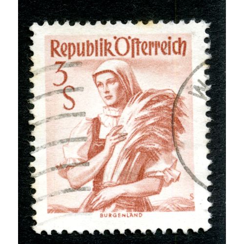 Timbre Oblitéré Republik Osterreich, Burgenland, 3 S