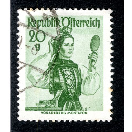 Timbre Oblitéré Republik Osterreich, 20g, Vorarlberg Montafon