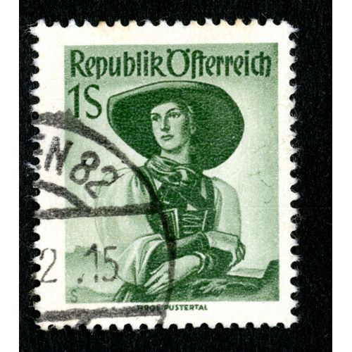 Timbre Oblitéré Republik Osterreich, 1 S, Tirol Pustertal