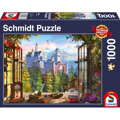Schmidt Spiele Vue Sur Le Château De Conte De Fées, 1000 Pcs
