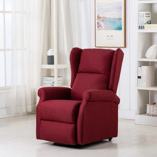 Vidaxl Fauteuil De Massage Inclinable Rouge Bordeaux Tissu