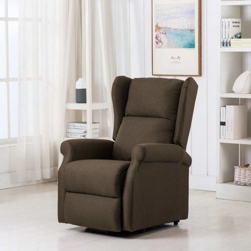 Vidaxl Fauteuil De Massage Inclinable Marron Tissu
